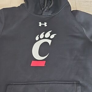 Under Armour Black Hoodie with Bearcat Paw Print